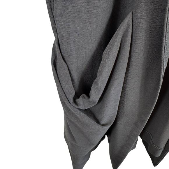 Eileen Fisher Rye Washable Crepe Slouchy Pocket Stretchy Open Kimono Tunic L - Picture 3 of 6